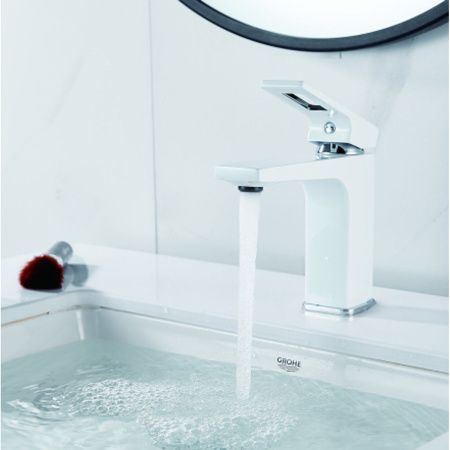 Смеситель для раковины Shevanik S9001F белый/хром