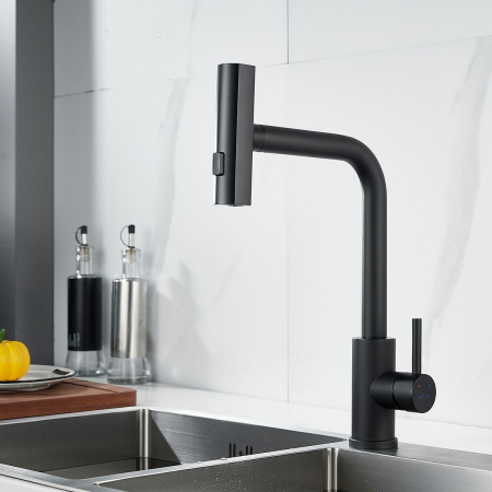 Смеситель для кухни Shevanik S263H вытяжной  излив