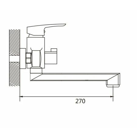 Смеситель для ванны Shevanik S8502H черный