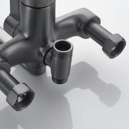 Душевая система Shevanik S6236T оружейная сталь