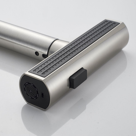 Смеситель для кухни Shevanik S263L  вытяжной излив, сатин