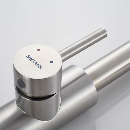 Смеситель для кухни Shevanik S263L  вытяжной излив, сатин