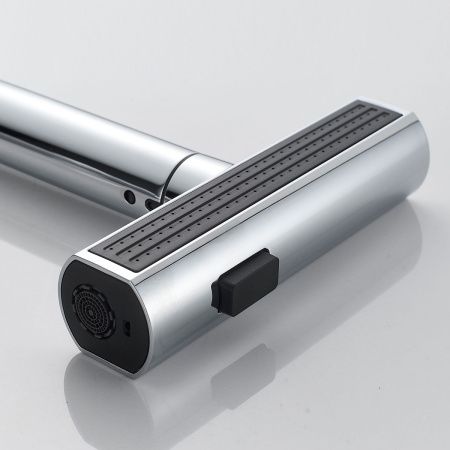 Смеситель для кухни Shevanik S263 вытяжной излив, хром