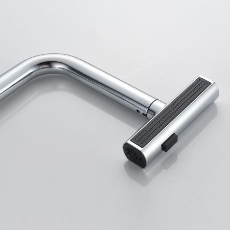 Смеситель для кухни Shevanik S263 вытяжной излив, хром