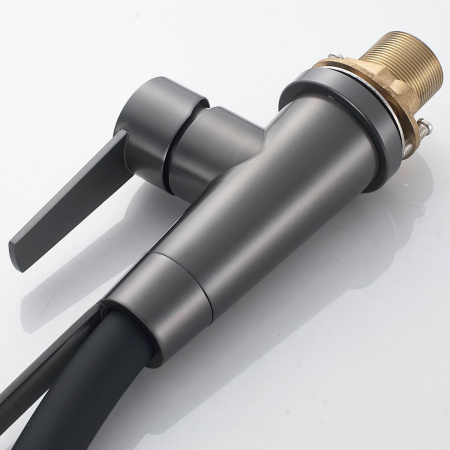 Смеситель для кухни Shevanik S943T-3 оружейная сталь