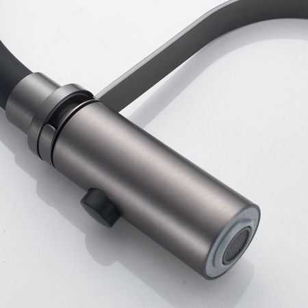 Смеситель для кухни Shevanik S943T-3 оружейная сталь