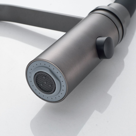 Смеситель для кухни Shevanik S943T-3 оружейная сталь