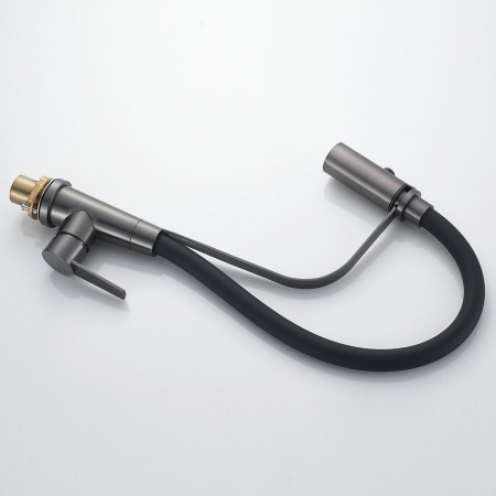 Смеситель для кухни Shevanik S943T-3 оружейная сталь