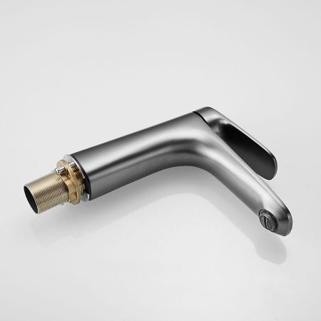 Смеситель для раковины Shevanik S8501T оружейная сталь