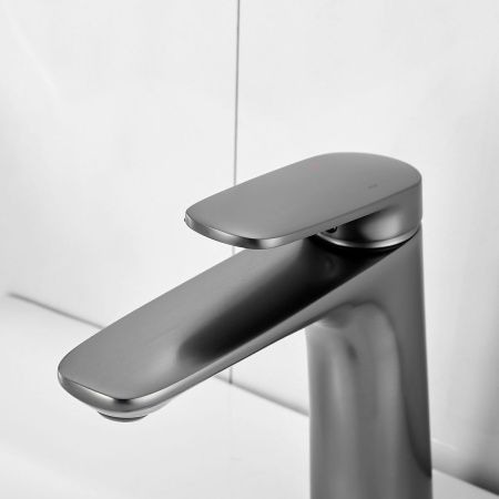 Смеситель для раковины Shevanik S8501T оружейная сталь