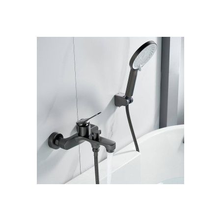 Смеситель для ванны Shevanik S6202T оружейная сталь