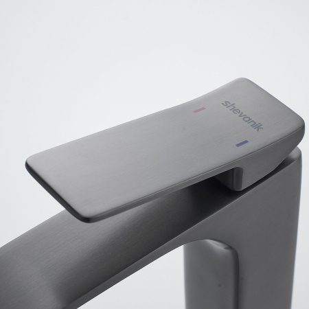 Смеситель для раковины Shevanik S4001T оружейная сталь