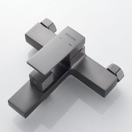 Смеситель для ванны Shevanik S9602T оружейная сталь