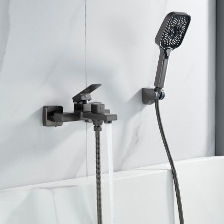 Смеситель для ванны Shevanik S9602T оружейная сталь