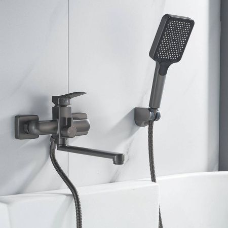 Смеситель для ванны Shevanik S9902T оружейная сталь