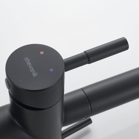 Смеситель для кухни Shevanik S468H с подключением фильтра питьевой воды, SUS304, черный