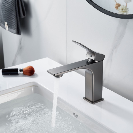 Смеситель для раковины Shevanik S6101T оружейная сталь