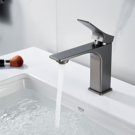 Смеситель для раковины Shevanik S6101T оружейная сталь