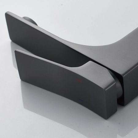 Смеситель для раковины Shevanik S6101T оружейная сталь