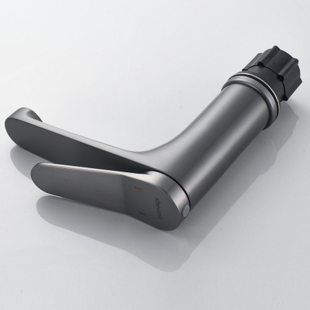 Смеситель для раковины SHEVANIK S6201T оружейная сталь