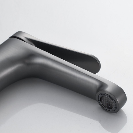 Смеситель для раковины SHEVANIK S6201T оружейная сталь