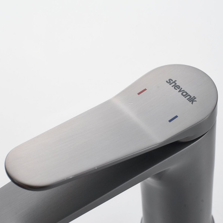 Смеситель для раковины SHEVANIK S6201T оружейная сталь