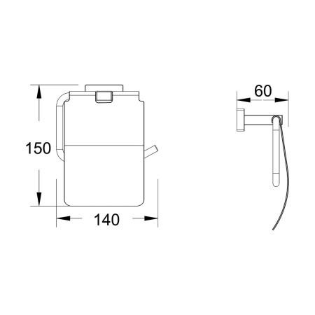 Бумагодержатель Shevanik SG5605H черный