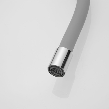 Смеситель для кухни Shevanik S443-9 с гибким изливом, серый