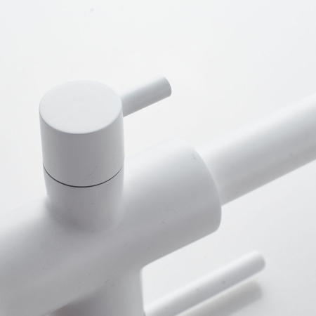 Смеситель для кухни Shevanik S128C с подключением фильтра питьевой воды, белый