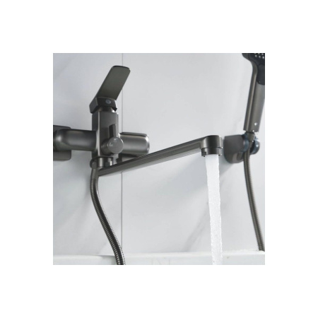 Смеситель для ванны Shevanik S9922T оружейная сталь