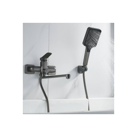 Смеситель для ванны Shevanik S9922T оружейная сталь