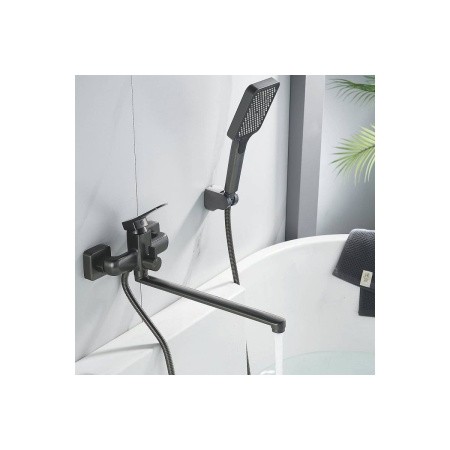 Смеситель для ванны Shevanik S9922T оружейная сталь