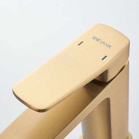 Смеситель для раковины Shevanik S9901G золото матовое