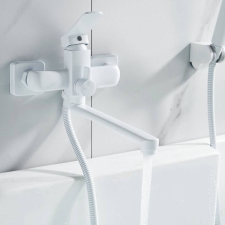 Смеситель для ванны Shevanik S9902C белый