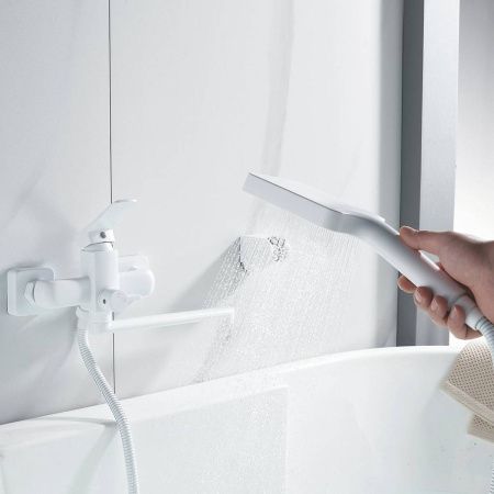 Смеситель для ванны Shevanik S9902C белый