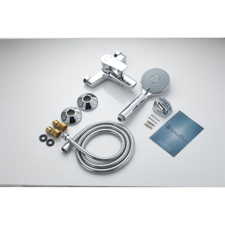 Смеситель для ванны Knotlor EcoFlow KN-14 коротким изливом, хром