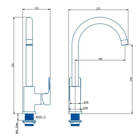 Смеситель для кухни Knotlor ERGOFIT KN-31 хром