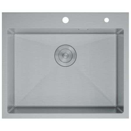 Мойка для кухни врезная D&K DKS604504 сатин из нержавеющей стали, 60*45 см с сифоном, коландером, дозатором