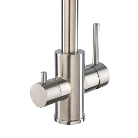 Смеситель для кухни GROSS AQUA GA3121609SS Neosteel с подключением к фильтру питьевой воды