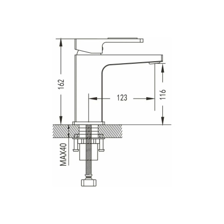 Смеситель для раковины Shevanik S9001 хром