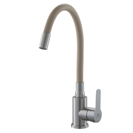 Смеситель для кухни FASHUN A54101-15 бежевый с гибким изливом из нержавеющей стали