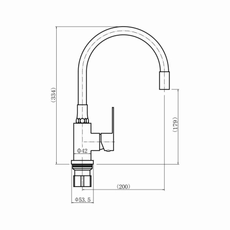Смеситель для кухни FASHUN A54101-15 бежевый с гибким изливом из нержавеющей стали