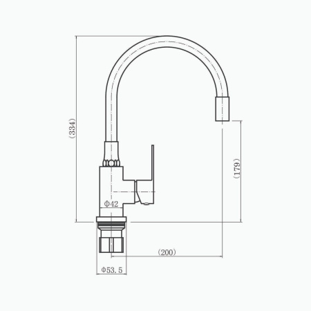Смеситель для кухни FASHUN A54101-16 коричневый с гибким изливом из нержавеющей стали