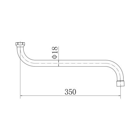 Излив для смесителя FASHUN A7135S круглый 35 см