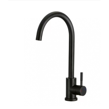 Смеситель для кухни D-Lin H155315-A нержавеющая сталь, черный