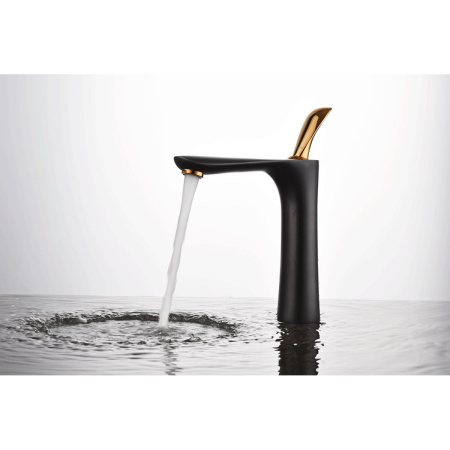 Смеситель для раковины D&K Venice Baciano DA1032659 черный-золото