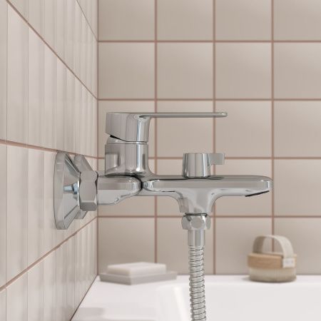 Смеситель для ванны GROSS AQUA Scandi 2550545C короткий излив