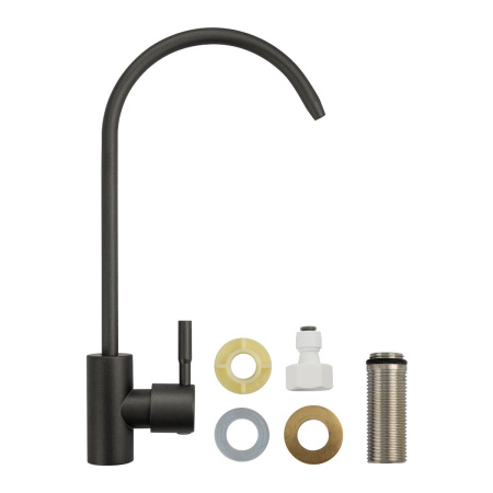 Кран для фильтра питьевой воды MAGNUS 9021 Графит из нержавеющей стали