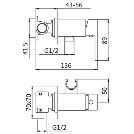 Гигиенический душ Shevanik S127T оружейная сталь