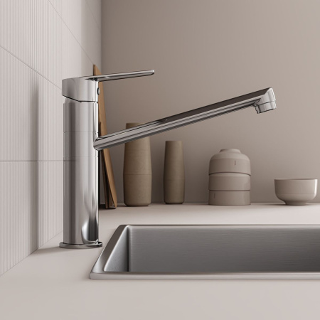 Смеситель для кухни GROSS AQUA Dyno 3210285С-G0115 с длинным изливом